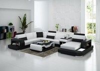 Ledersofa Couch Wohnlandschaft Ecksofa Eck Garnitur Design Modern Sofa G8007