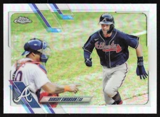 2021 Topps Chrome Refractor Dansby Swanson #7 Atlanta Braves