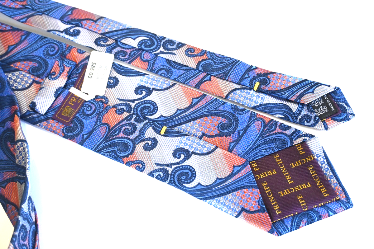 PRINCIPE MEN'S TIE BLUE/PAISLEY WIDTH: 3.25