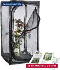 30" Heavy Duty Monarch Butterfly Habitat, Outdoor Collapsible Insect Mesh Cage T