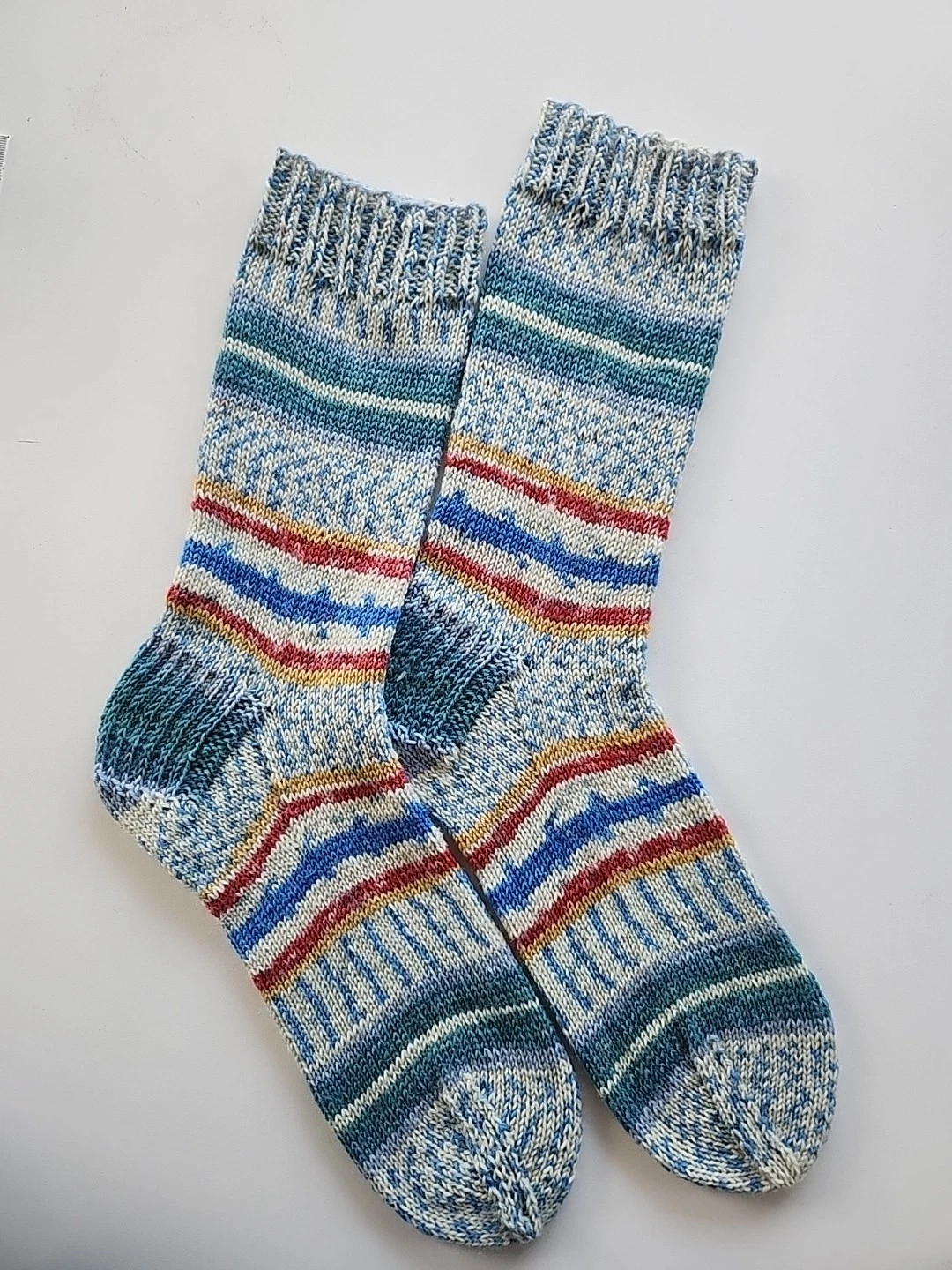 Hand Knitted Wool Socks Size 7-11 #34