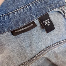 Vintage Women's XSmall Faded Blue Jean Maxi Dress Jacket 2000s