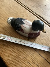 Lovely ceramic terracotta duck duckling hollow swimming vintage  (leo5)