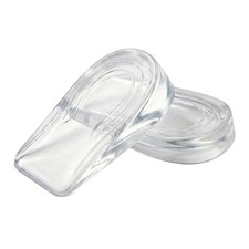 Gel Heel Cups, Cushion Pad Inserts, or Heel Lift Insoles - 2 Pairs - 1 cm Height