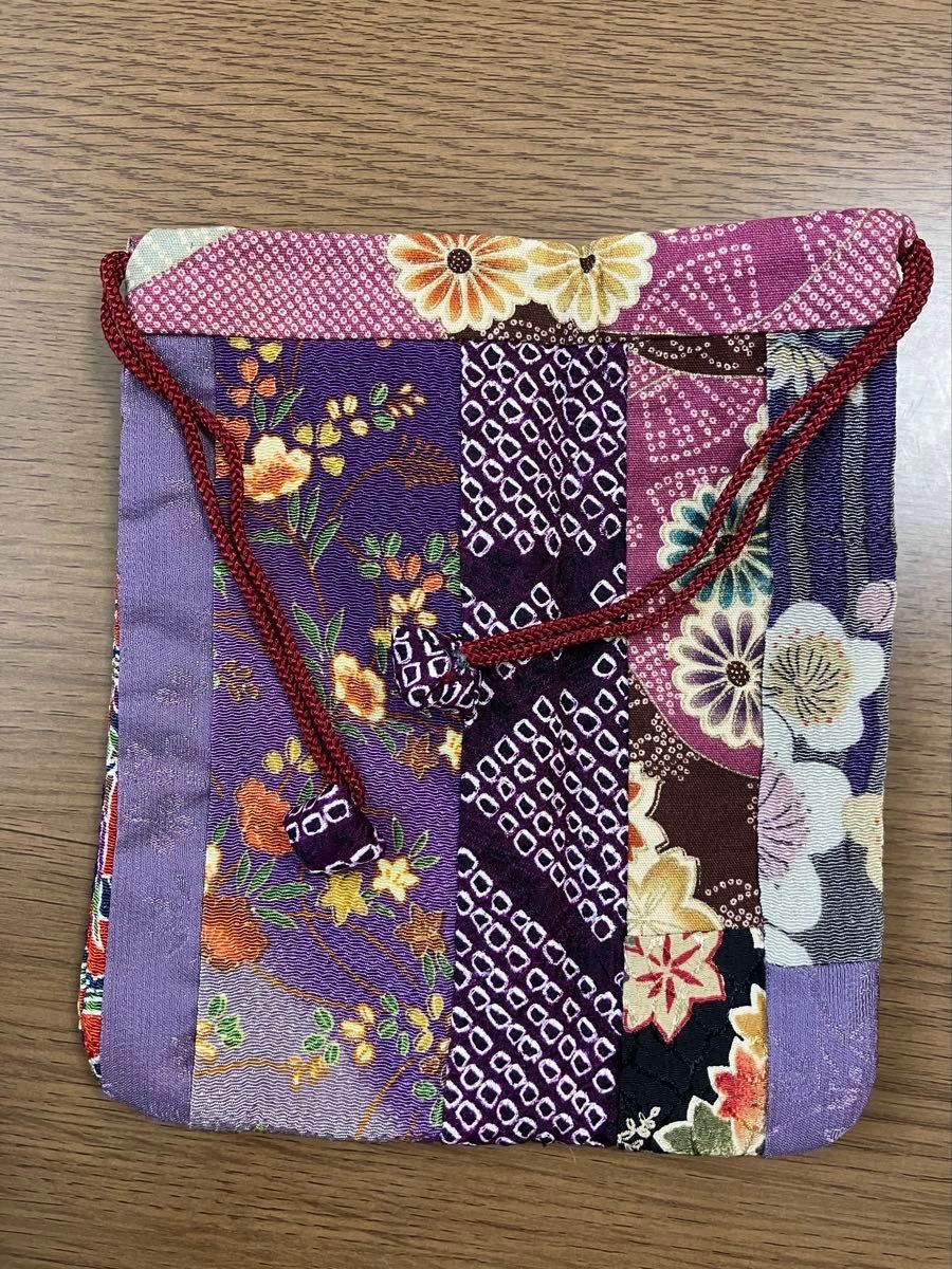 Drawstring bag Japanese pattern patchwork - image 1