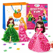 Magical Princesses Poke Art, Craft Kit with Gift Bag, Mess-Fun for 3-9, Color...
