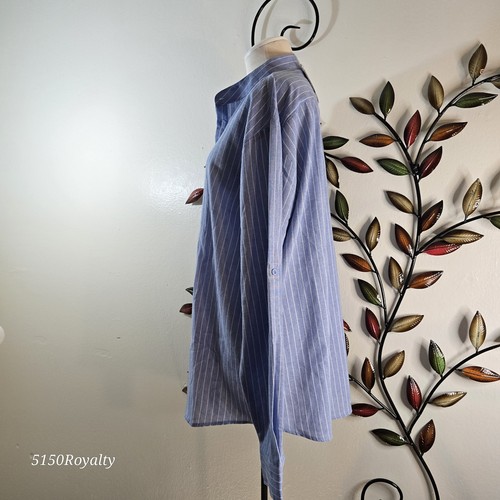 Coofandy Men’s Large Cotton Hemp Long Sleeve Henley Blue Popover Resort Shirt - Picture 5 of 12
