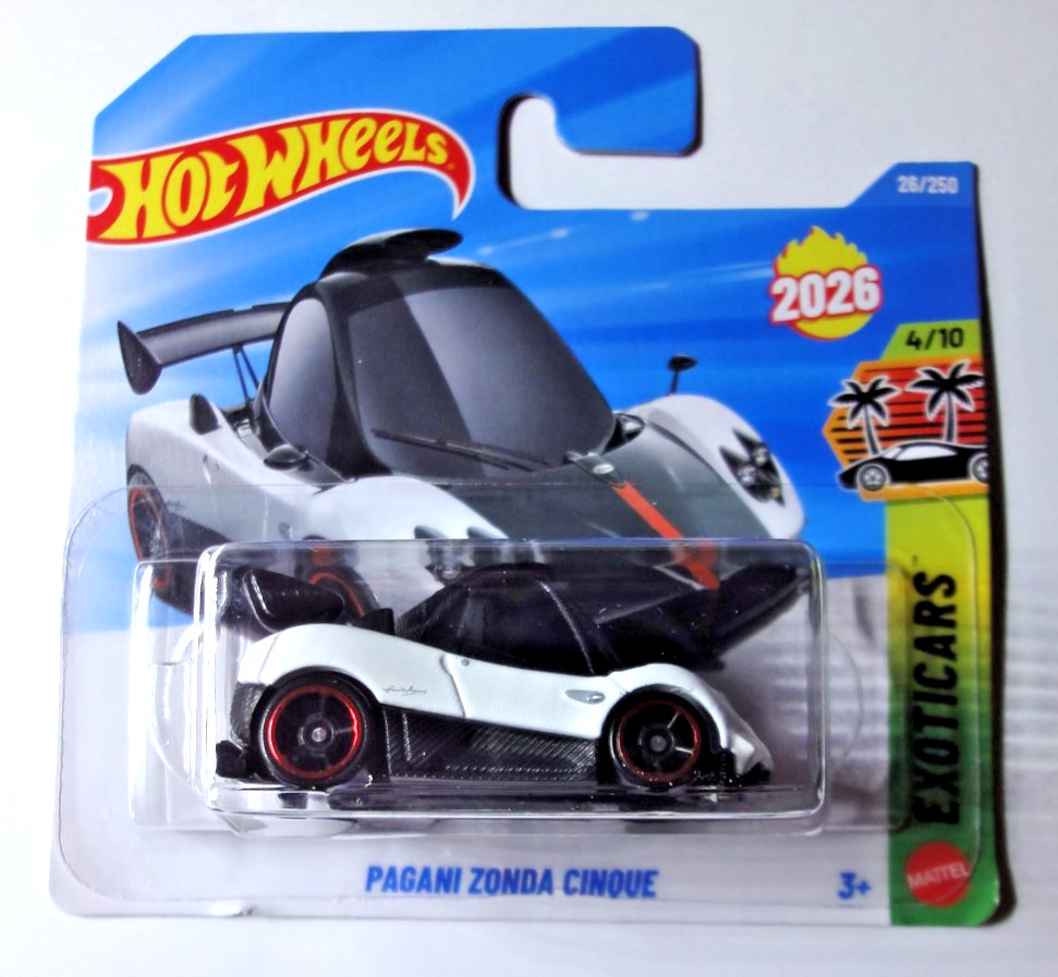 Hot Wheels - Pagani Zonda Cinque - Short Card - Exoticar 2026 - JJH34