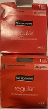 No nonsense Regular Plus 2 Reinforced Pantyhose Tan Medium Plus Size Lot Of 2