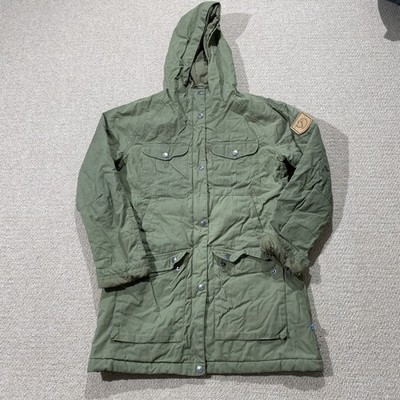 Fjällräven Greenland Parka Jacke Damen Small grün leichte Steppkapuze