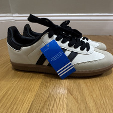 adidas Samba White/Black Leather Low Top Lace...