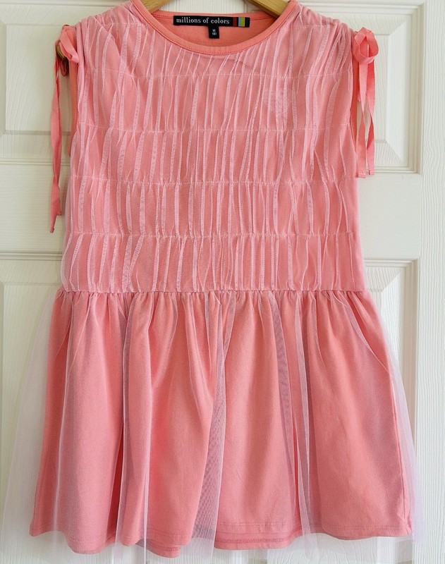 Millions of Colors Boutique Peach Spring Summer Tulle Shirt Girls 8 $50