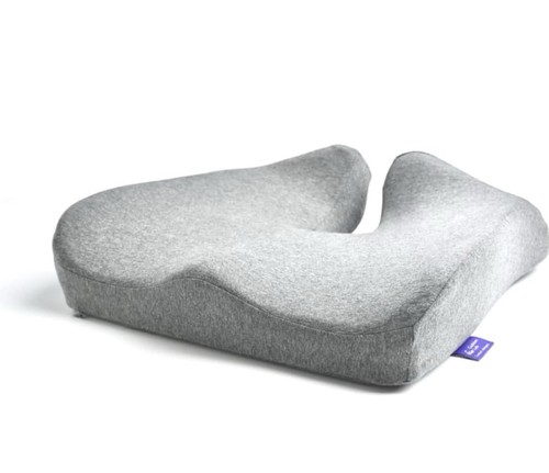 Cushion Lab Pressure Relief Seat Cushion Gray Memory Foam Coccyx Tailbone Suppor