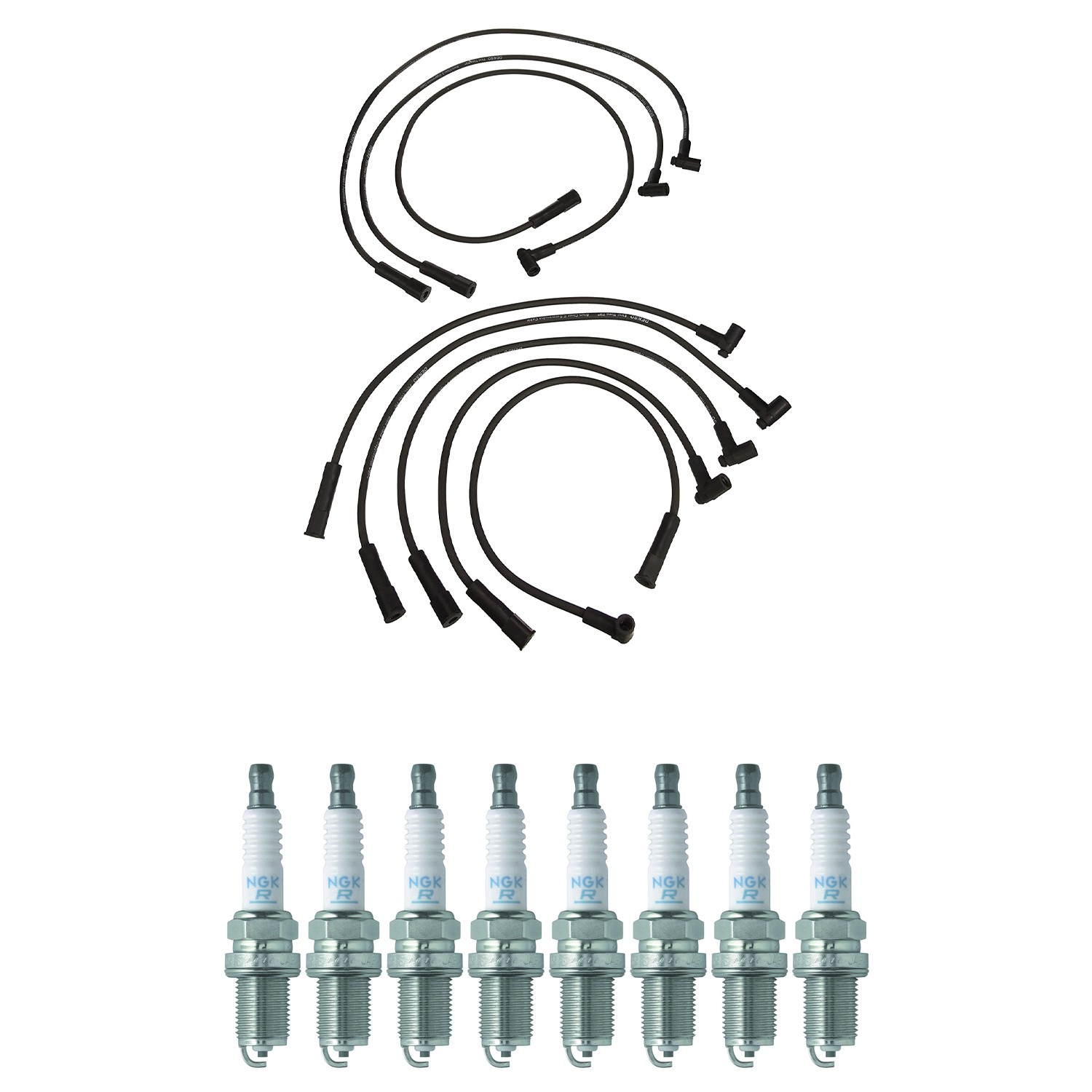 Denso Ignition Wire and NGK Spark Plug Kit for Pontiac Parisienne 5.0L V8 VIN Y