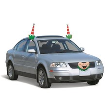 Mystic 19-Inch Red and Green Elf Christmas Car Decorating Kit - Universal Size