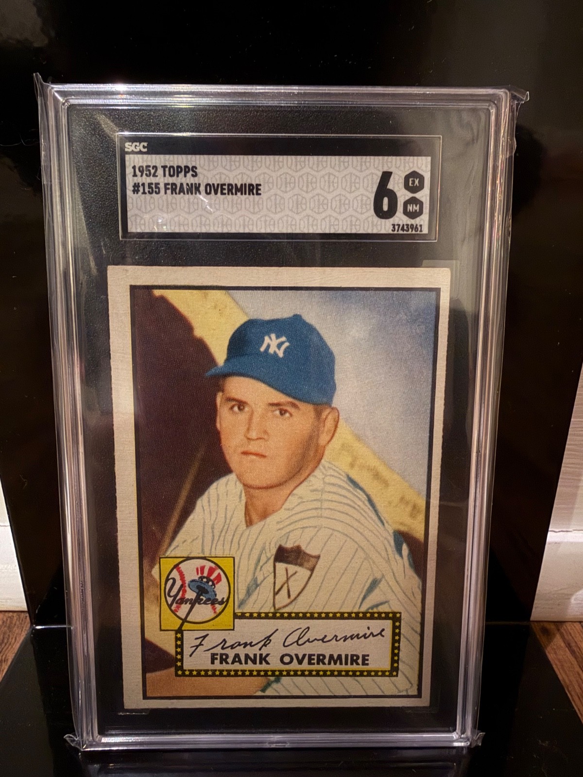 1952 Topps - Stubby Overmire #155 Cream Back SGC 6