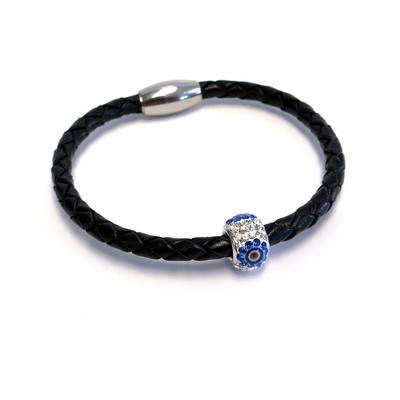 Leder Evil Eye Armband für Damen - stilvolles Schutzaugenarmband wehrt Neg ab