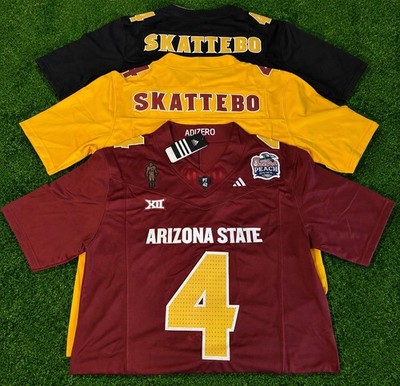 ASU Cam Skattebo Jersey W/Peach Bowl Patch! Fast Shipping !