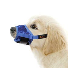 HEELE Dog Muzzle,Soft Nylon Muzzle Anti Biting Barking Chewing P-Sky Blue, S 