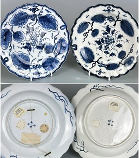 Bow & Worcester Plates c1770 Ex Godden Ref Collection Rod Jellicoe & Sutherland