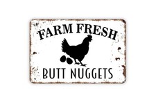 Farm Fresh Butt Nuggets Funny Chicken Or Sticker
