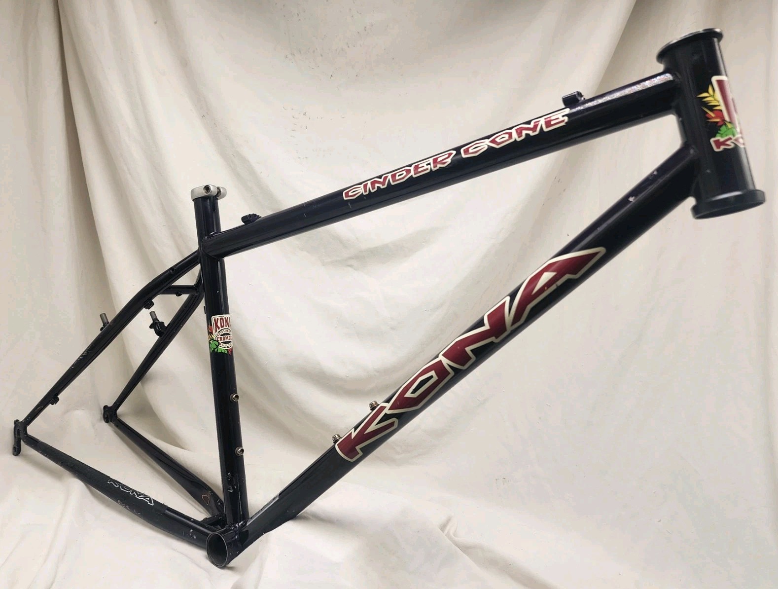 Vintage Kona Cinder Cone Purple Steel Hardtail Mountain Bike Frame 17&rdquo;
