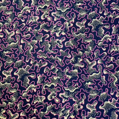 Black Gold Quilter's Cotton Fabric Abstract Lines 24'' x 44'' Background Craft Sew