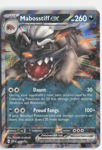 Mabosstiff ex 086 Holo Promo Scarlet & Violet Promo Pokemon Near Mint