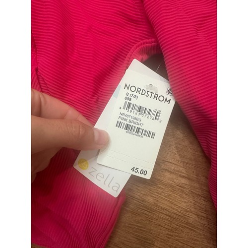 Zella NWT Girls Sz S (7/8) Hot Pink Athletic Quarter Zip Pullover MSRP $45 - Picture 5 of 6