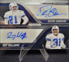 Panini 2025 Prizm Black Dual Autograph Deion Sanders Roy Williams Cowboys NFL