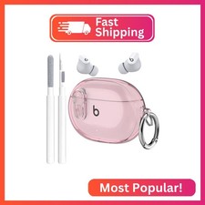 Beats Studio Buds/Studio Bud Plus Case Cover Clear 2021/2023 Lock Clip with Clea