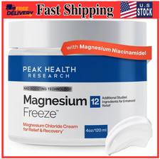 Magnesium Freeze - Topical Magnesium Cream with Niacinamide for Joints, Low B...