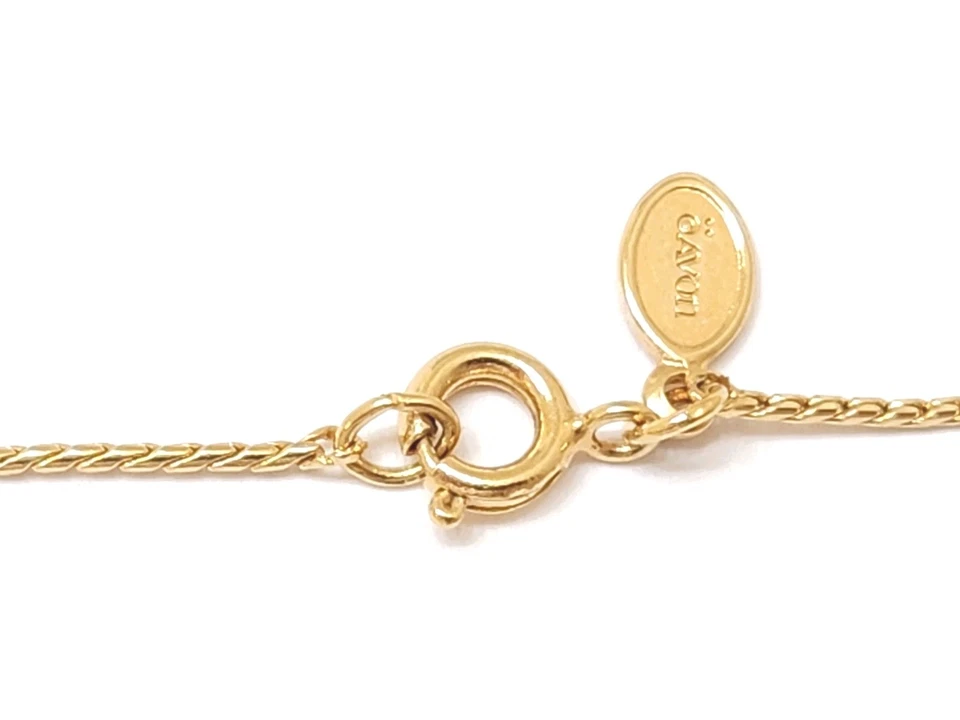 Collar Cadena Serpentina Oro Colgante Cruz Crucifijo Católico Avon Años 70 De Colección Foto 4 de 4