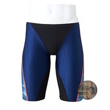 Mizuno Men's FX Sonic Synergy Swim Half Spats Navy Light Blue Size S FINA Appro