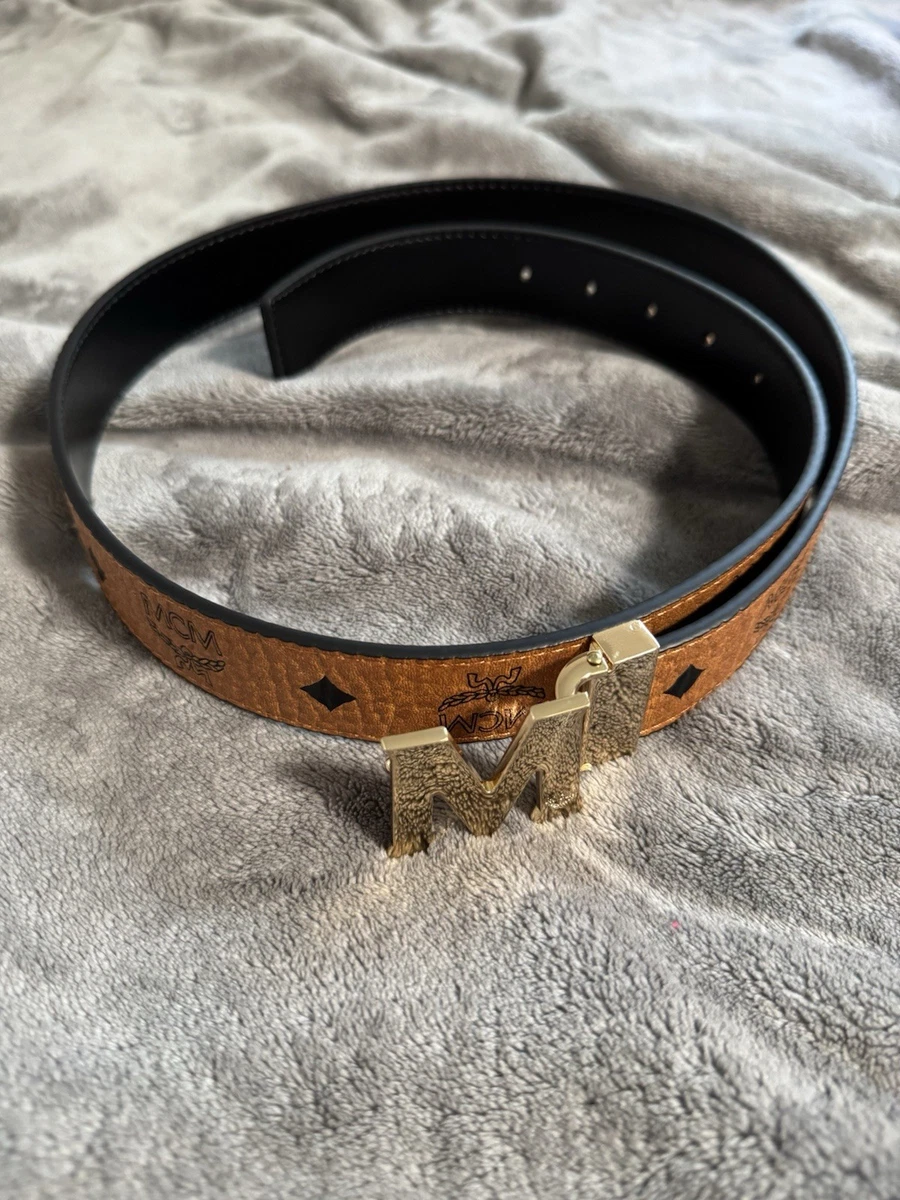 MCM ブラウンレザーベルト ゴールドバックル MCM Brown Belts for Men for sale | eBay