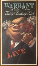 WARRANT Dirty Rotten Filthy Stinking Rich 1990 US Double-Sided PROMO POSTER