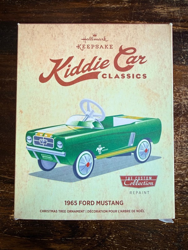 Hallmark Keepsake Kiddie Car Classics 1965 Ford Mustang Green Repaint