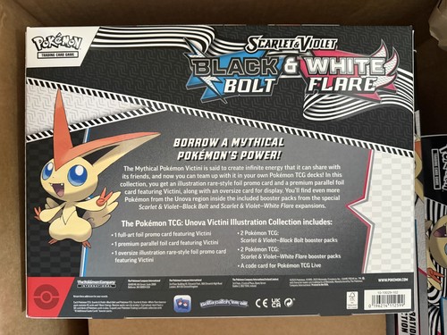 Pokemon Juego de Cartas Coleccionables Black Bolt & White Flare Unova Victini Ilustración EN MANO EE. UU. - Imagen 2 de 2