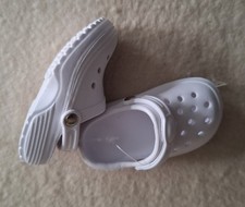 so s&uuml;ss  Clogs, Gartenschuhe, Sohlenl&auml;nge 8 cm f&uuml;r B&auml;r/Puppe, weiss