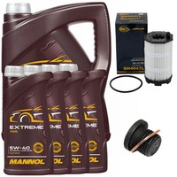 MotoröL Filter Set Mannol 5W-40 API 9 Liter + Schraube FüR Audi A6 VW Touareg