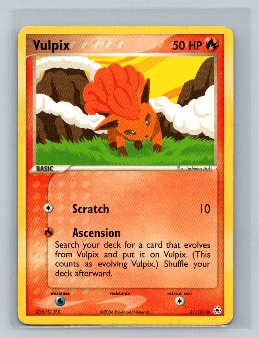 Pokemon Vulpix Hidden Legends 81/101 Mild Play MP+ or Better