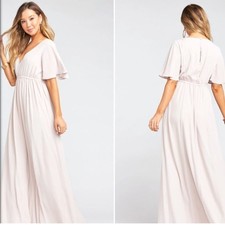 ANTIQUE ROSE CHIFFON SHOW ME YOUR MUMU EMILY EMPIRE MAXI DRESS SIZE 1X