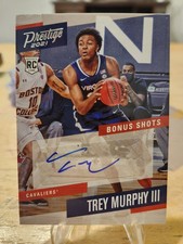 2021-22 Chronicles Draft Prestige Bonus Shots Signatures 45 Trey Murphy III Auto