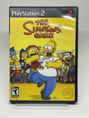 The Simpsons Game PS2 (Sony PlayStation 2, 2007) Manual Included Tested Works