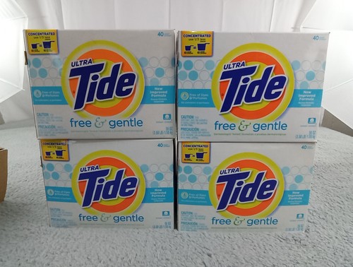 4x Ultra Tide Free and Gentle Laundry Detergent Powder 56 Oz 40 Loads