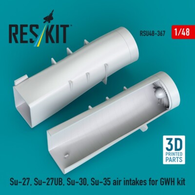 Su-27, Su-27UB,30,35 Lufteinlässe für GWH Bausatz (3D gedruckt) 1:48 ResKit R...
