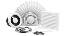 Xpelair Inline Extractor Fan Kit with Timer for Bathroom/Shower Loft - AL100T