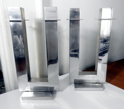 SWID POWELL, Nan Swid Design, Richard Meier - Pair of Double Candlesticks