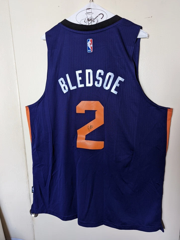 Phoenix Suns Eric Bledsoe #2 Signed Autographed Adidas Jersey Purple Orange XL  - Image 2 of 4