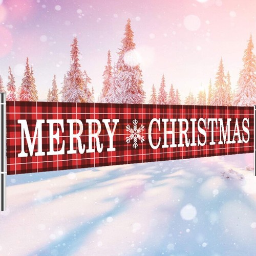 Merry Christmas Holidays Party Banner Ornamen Santa Wall Hanging Decor Supplie - Picture 2 of 34
